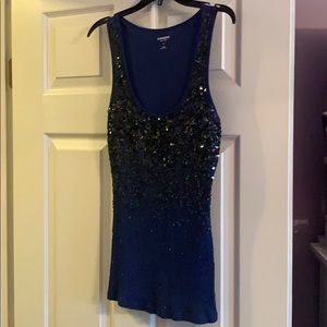 Express sequin tank top